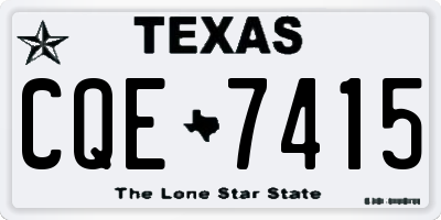 TX license plate CQE7415