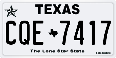 TX license plate CQE7417