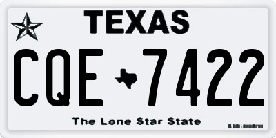 TX license plate CQE7422
