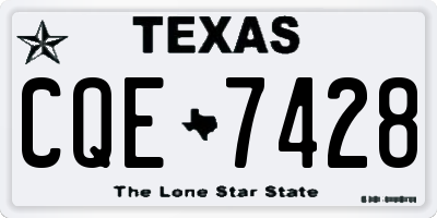 TX license plate CQE7428