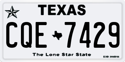 TX license plate CQE7429
