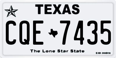 TX license plate CQE7435