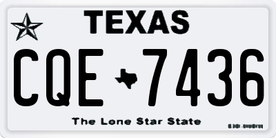 TX license plate CQE7436