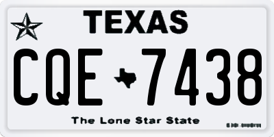TX license plate CQE7438