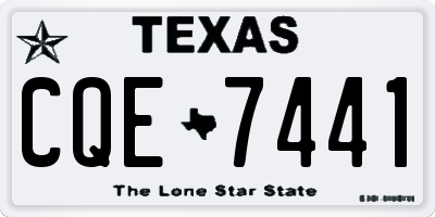 TX license plate CQE7441