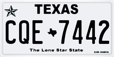 TX license plate CQE7442