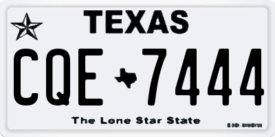 TX license plate CQE7444