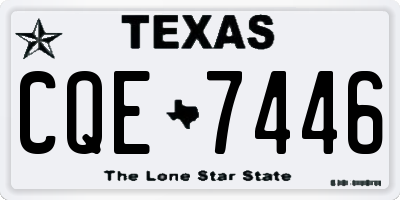 TX license plate CQE7446