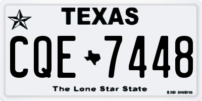 TX license plate CQE7448