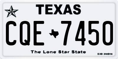 TX license plate CQE7450