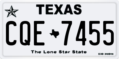 TX license plate CQE7455
