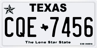 TX license plate CQE7456