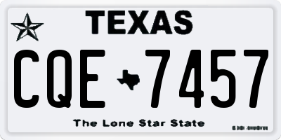 TX license plate CQE7457