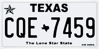 TX license plate CQE7459