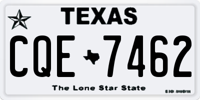 TX license plate CQE7462