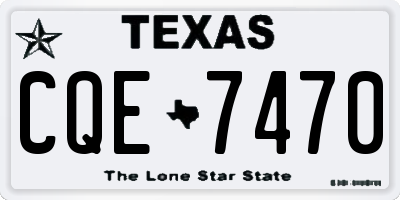 TX license plate CQE7470