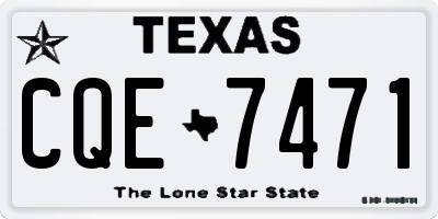 TX license plate CQE7471