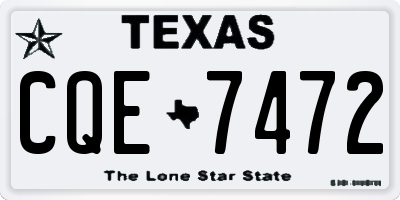 TX license plate CQE7472