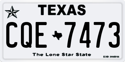 TX license plate CQE7473
