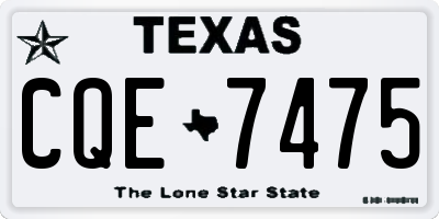 TX license plate CQE7475