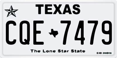 TX license plate CQE7479