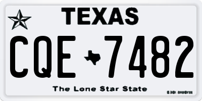 TX license plate CQE7482