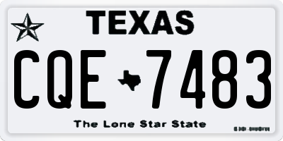 TX license plate CQE7483