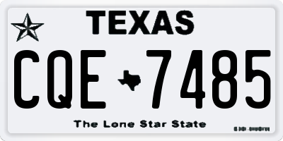 TX license plate CQE7485