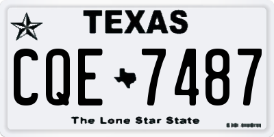 TX license plate CQE7487