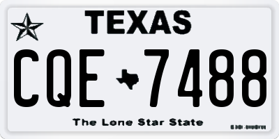 TX license plate CQE7488