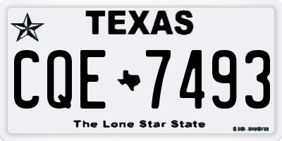 TX license plate CQE7493