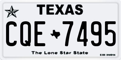 TX license plate CQE7495