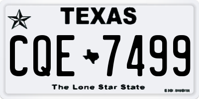 TX license plate CQE7499