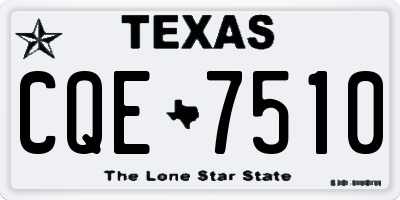 TX license plate CQE7510