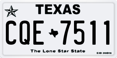 TX license plate CQE7511