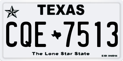 TX license plate CQE7513