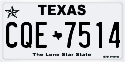 TX license plate CQE7514