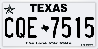 TX license plate CQE7515