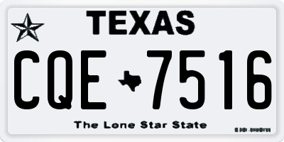 TX license plate CQE7516