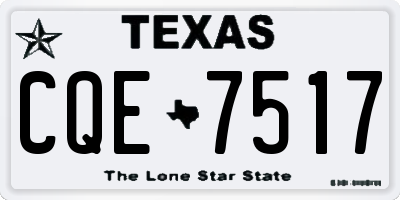 TX license plate CQE7517