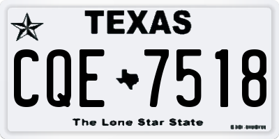 TX license plate CQE7518