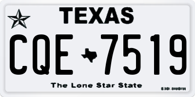 TX license plate CQE7519