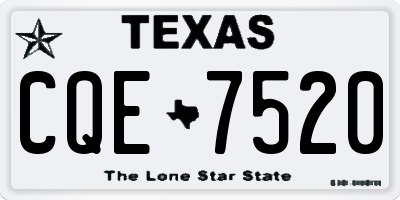 TX license plate CQE7520