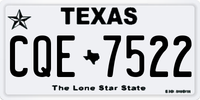 TX license plate CQE7522