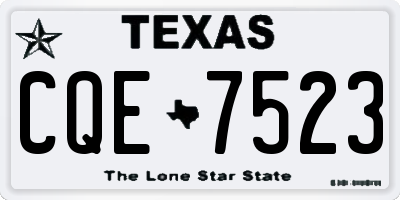 TX license plate CQE7523