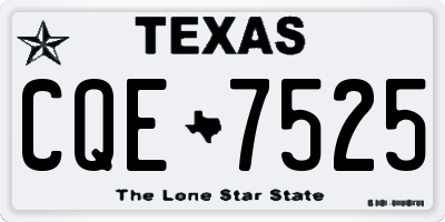 TX license plate CQE7525