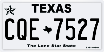 TX license plate CQE7527
