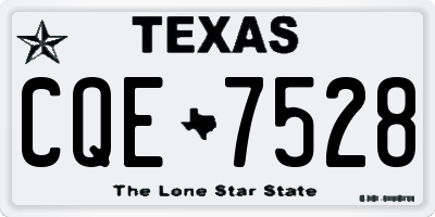 TX license plate CQE7528