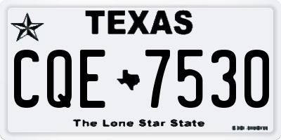 TX license plate CQE7530
