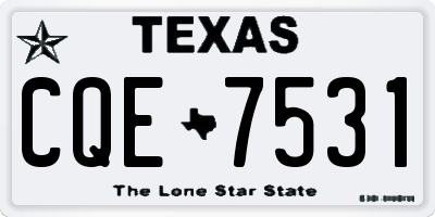 TX license plate CQE7531